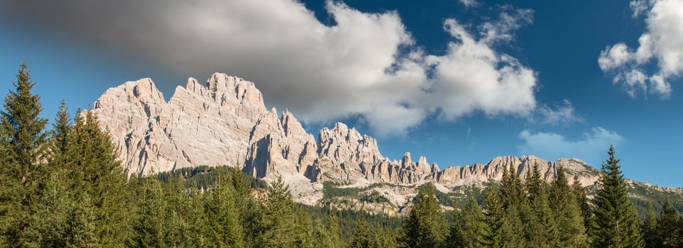 Wonderful sky colors over Dolomites - Italian Alps.