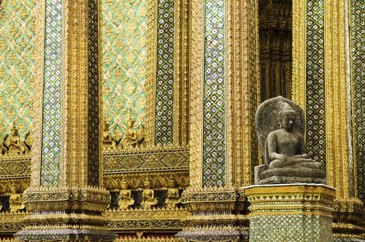 buddha statue in grand palace of bangkok thailand