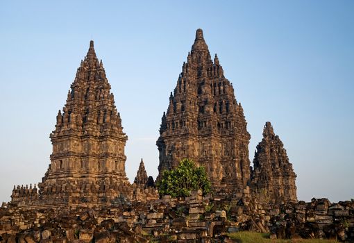 Prambanan temple near yogyakarta in java indonesia