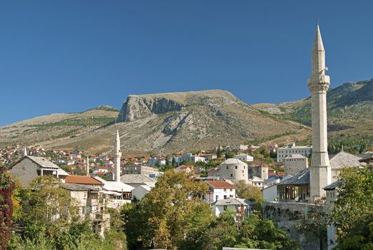 view of mostar in bosnia herzegovina