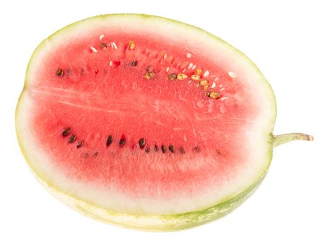 half watermelon fruit (isolated on white background)