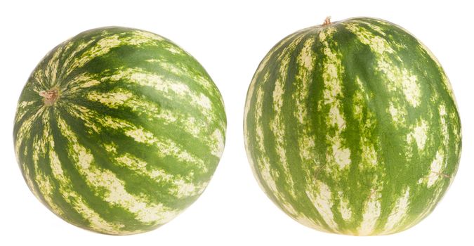 whole watermelon fruit (isolated on white background)