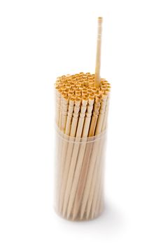 Toothpicks isolated on white