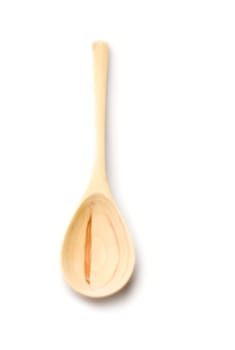 Wooden spoon isolated on white