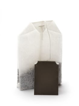 Tea bag isolated on white