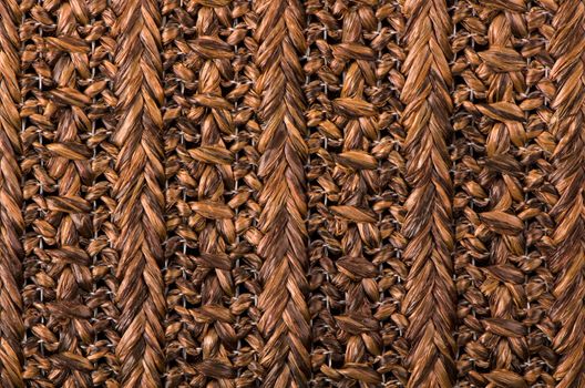 Brown wicker wood pattern background.