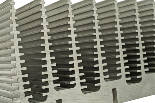 Repeated abstract patterns of an electronic heat sink