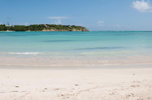 white sand tropical beach at Long Bay, Antigua