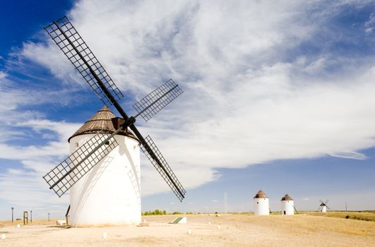 windmills, Mota del Cuervo, Castile-La Mancha, Spain