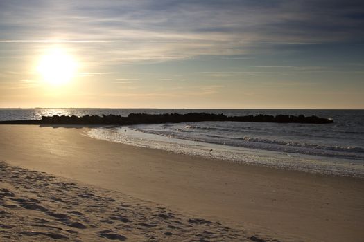 Sun rising at Coney's Island beach
