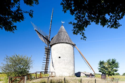 windmill, Vensac, Aquitaine, France