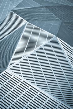 Interesting pattern of metallic frames in monochrome
