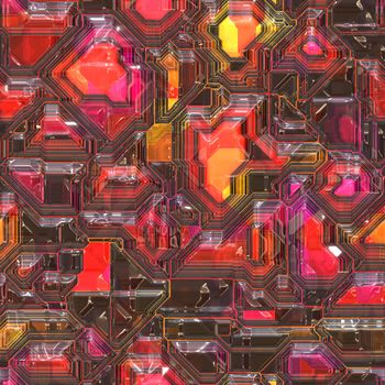 Abstract seamless circuit board background