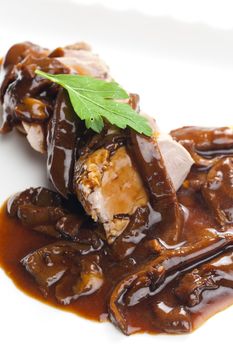 pork tenderloin with oyster mushroom
