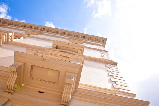 Dramatic angle view of a regency town house in upmarket Knightsbridge, London
