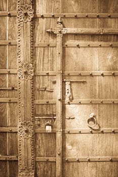 Background detailed image of an old wooden door