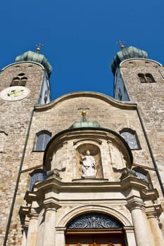 Church Stiftskirche in Bavarian City of Baumburg , Germany