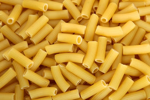 Italian pasta - meal for vegetarians on a white background