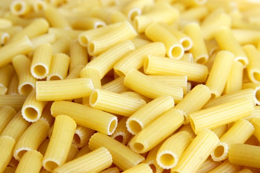 Italian pasta - meal for vegetarians on a white background