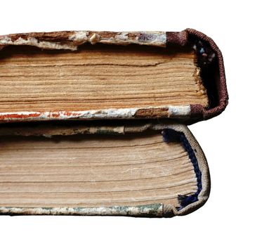 Two old of books isolated on white