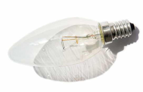 Electric bulb E14 on a white background