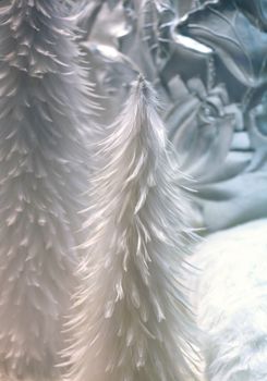 Christmas fur-tree from feathers of birds