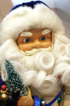 Toy Santa Claus with close-up