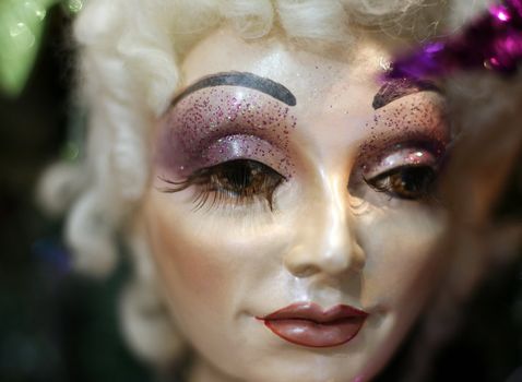 Portrait of a doll close up