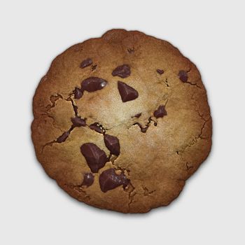 Chocolate Chip Cookie isolated with a clipping path