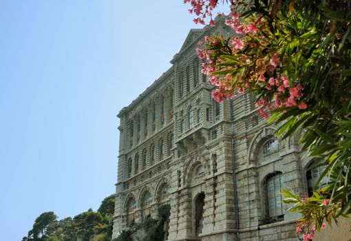 Facade oceanography museum in Monaco