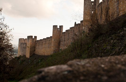 Templar Castle fortress at the Convent of Christ in Tomar, Portugal (build in the 12th century, UNESCO World Heritage)