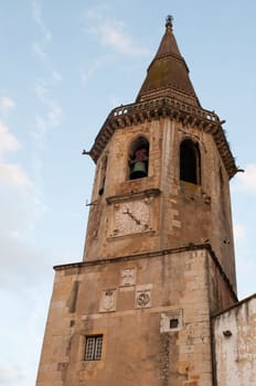 tower detail of S�o Jo�o Baptista Church in Tomar, Portugal