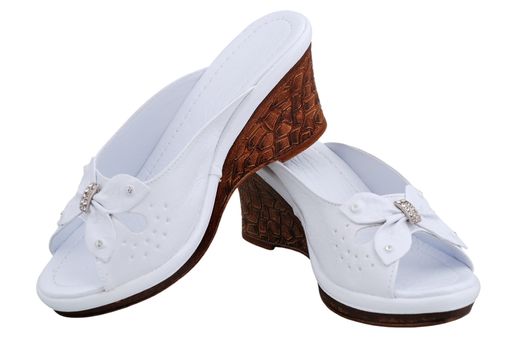 Women's Wedge-heeled shoes on a white background