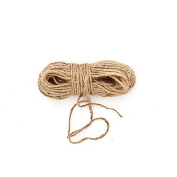A ball of string on a white background
