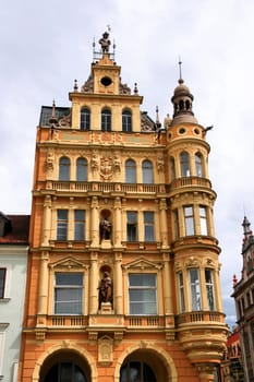 Old town of Ceske Budejovice in Czech Republic
