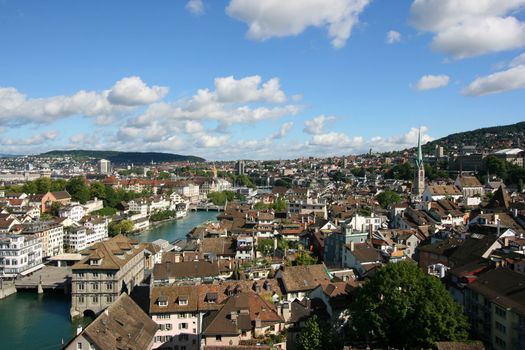 Zurich, Switzerland - cityscape of beautiful old town