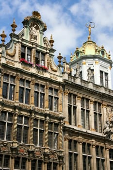 Beautiful building next to Grand Place (Grote Markt) in Brussels, Belgium