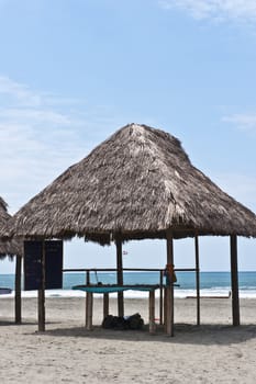 huts on the beautiful beach in Monpiche