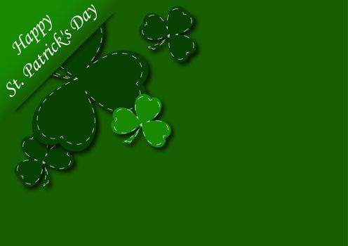 congratulatory background with shamrock vector illustration