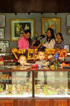 GUANGZHOU, APR 23, Children as shopkeepers in Guangzhou, China on 23 April, 2011.