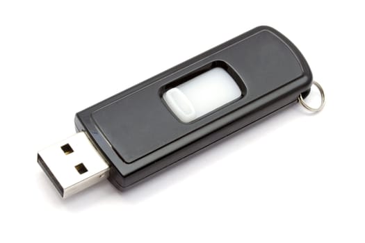 USB storage drive isolated on white 
