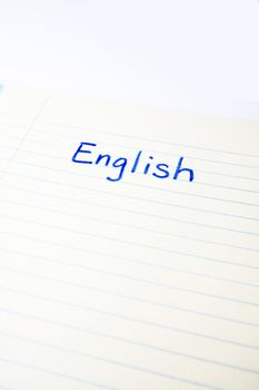 English on paper