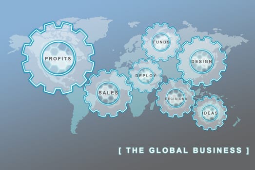 The global economy business concept, can be use for related global business, finance futuristic minimalist concepts