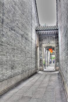 Corridor in temple of China