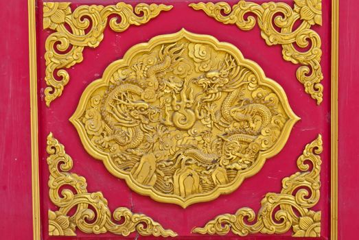 Chinese golden dragon background, can be use for related dragon concept design and background