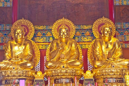 Chinese god golden statue from Chinese temple, can be use for various chinese god related concepts.