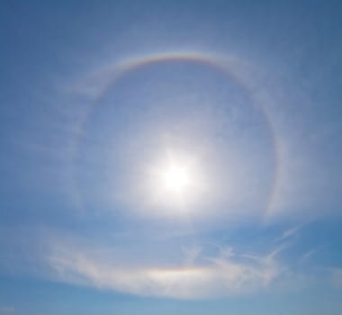Circular Rainbow with Sun