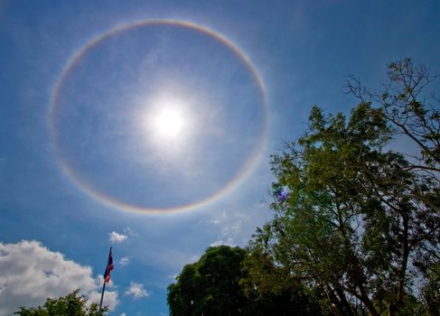 Circular Rainbow with Sun