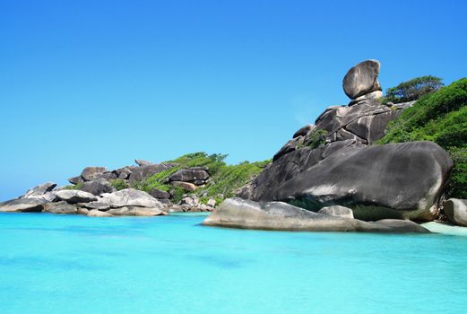 Similan National Park tropical beach island in Thailand