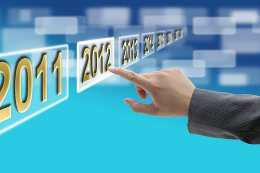 hand push on 2012 buttin technology virtual touch screen interface
